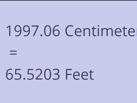 1997.06 CM TO FEET