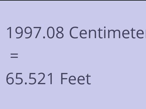 1997.08 CM TO FEET
