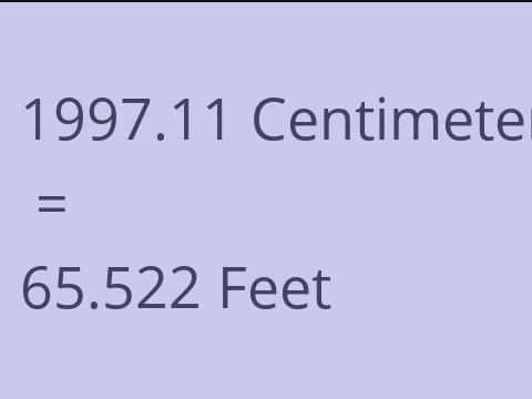 1997.11 CM TO FEET