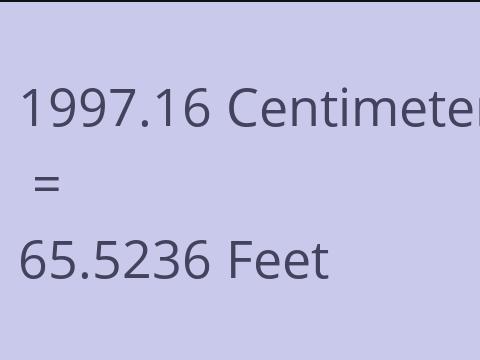 1997.16 CM TO FEET