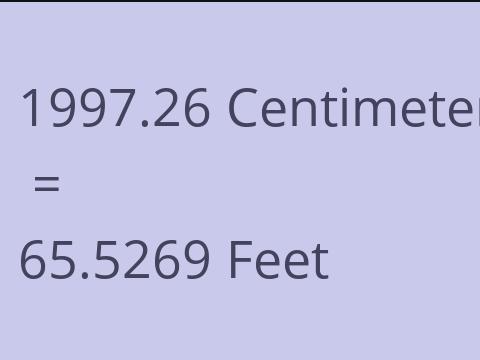 1997.26 CM TO FEET