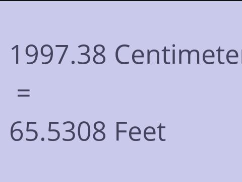 1997.38 CM TO FEET