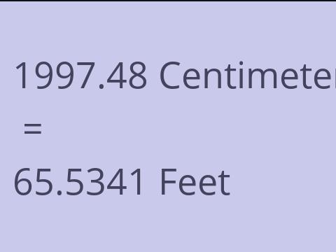 1997.48 CM TO FEET