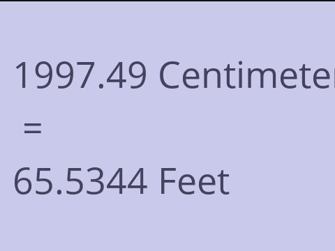 1997.49 CM TO FEET