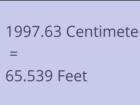 1997.63 CM TO FEET