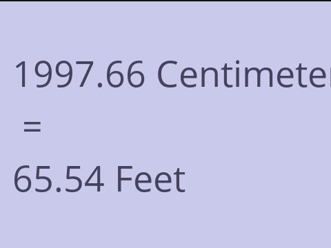 1997.66 CM TO FEET