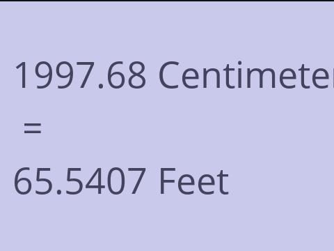 1997.68 CM TO FEET