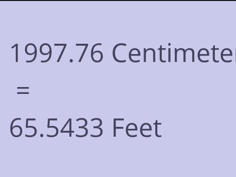 1997.76 CM TO FEET