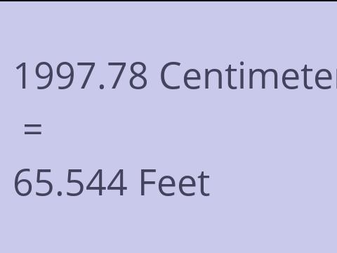 1997.78 CM TO FEET