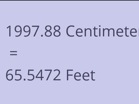 1997.88 CM TO FEET