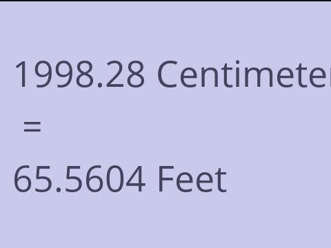 1998.28 CM TO FEET