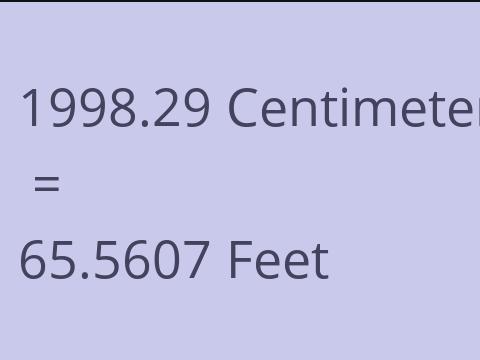 1998.29 CM TO FEET