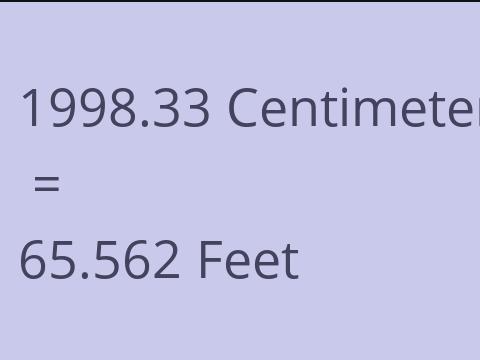 1998.33 CM TO FEET