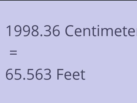 1998.36 CM TO FEET