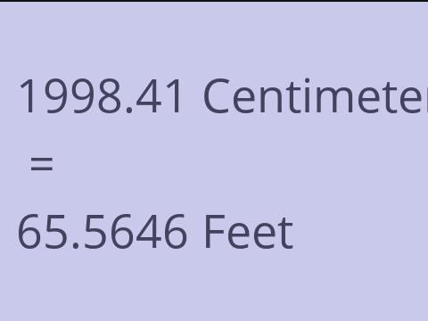 1998.41 CM TO FEET