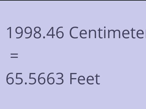 1998.46 CM TO FEET