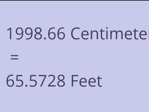 1998.66 CM TO FEET