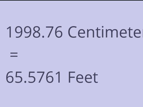 1998.76 CM TO FEET