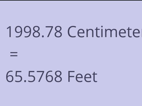 1998.78 CM TO FEET