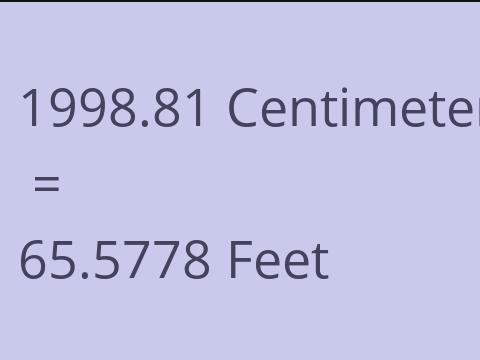 1998.81 CM TO FEET