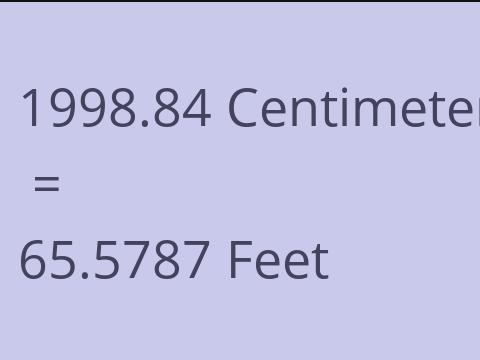 1998.84 CM TO FEET