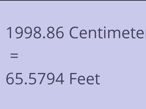 1998.86 CM TO FEET