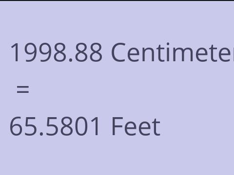 1998.88 CM TO FEET