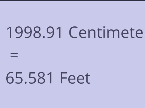 1998.91 CM TO FEET