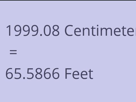 1999.08 CM TO FEET