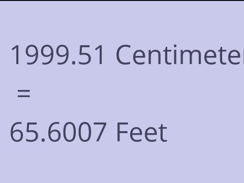 1999.51 CM TO FEET