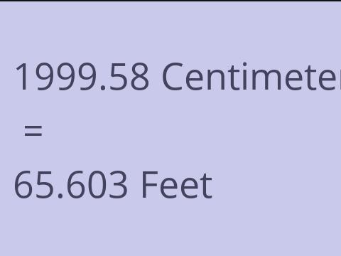 1999.58 CM TO FEET
