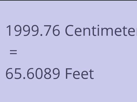 1999.76 CM TO FEET