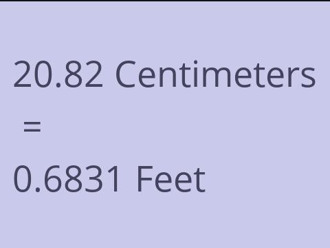 20.82 CM TO FEET