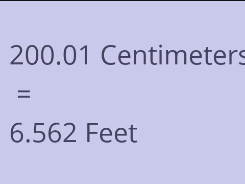 200.01 CM TO FEET