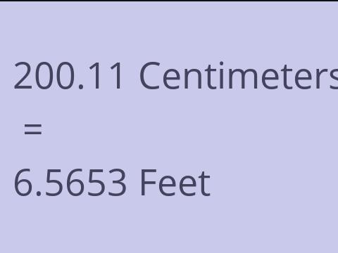 200.11 CM TO FEET