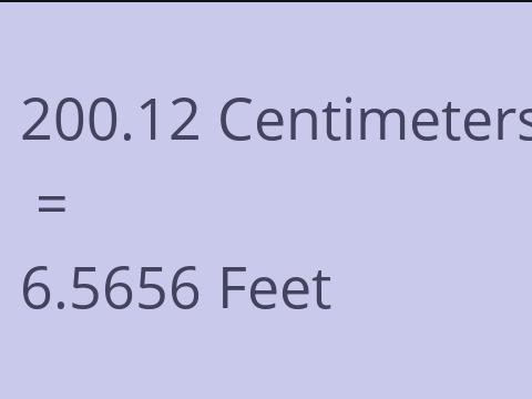 200.12 CM TO FEET