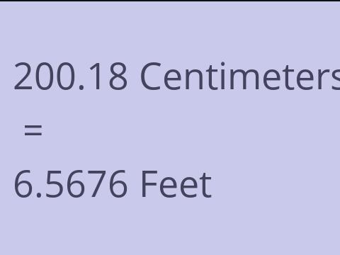 200.18 CM TO FEET