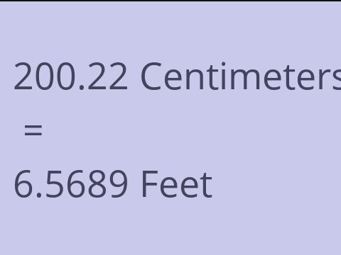 200.22 CM TO FEET