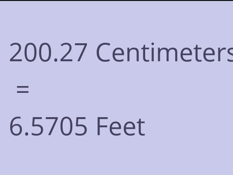 200.27 CM TO FEET