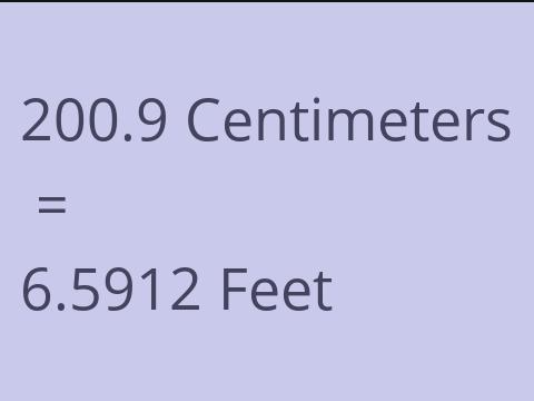 200.9 CM TO FEET