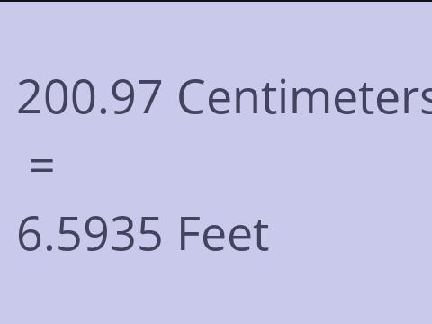 200.97 CM TO FEET