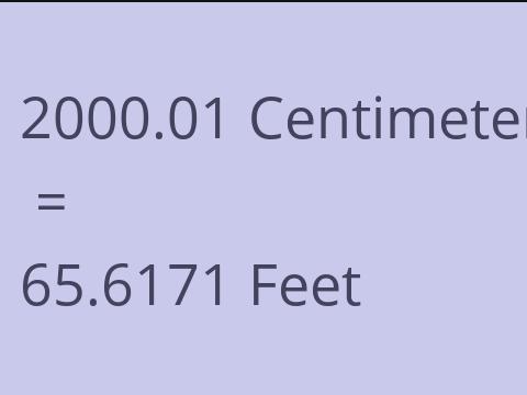 2000.01 CM TO FEET