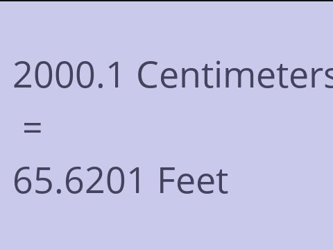 2000.1 CM TO FEET