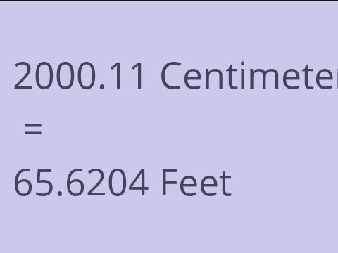 2000.11 CM TO FEET