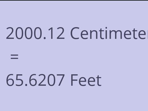 2000.12 CM TO FEET