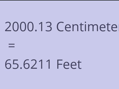 2000.13 CM TO FEET