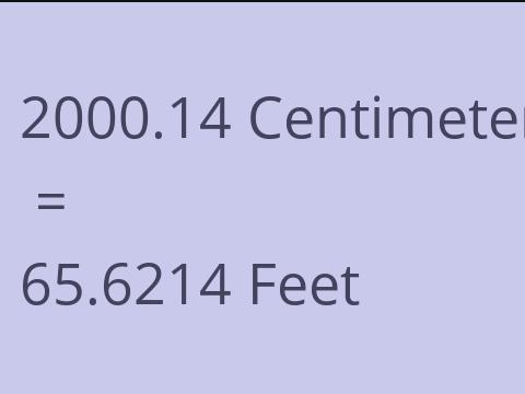 2000.14 CM TO FEET