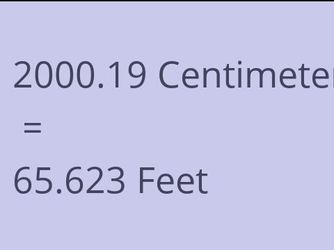 2000.19 CM TO FEET