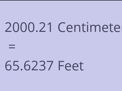 2000.21 CM TO FEET