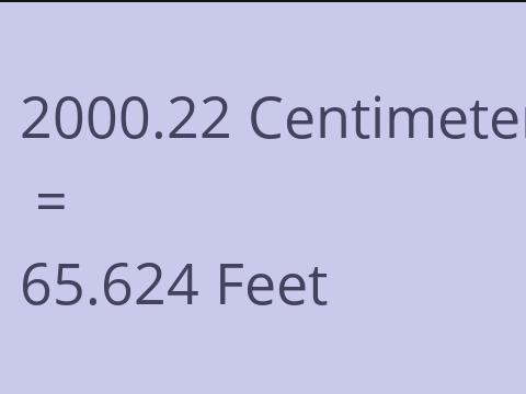 2000.22 CM TO FEET